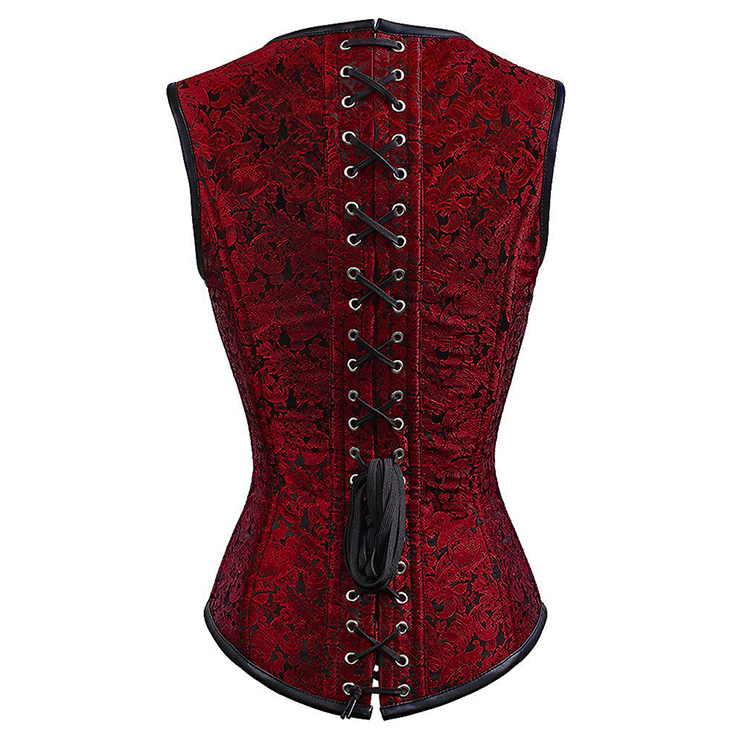 Brocade Gothic Steel Boning Overbust Corset for Halloween, Steampunk Steel Boned Corset Plus size, Steampunk Corset for Women, Gothic Overbust Corset Bustier, Waist traning Shapewear, #N11460