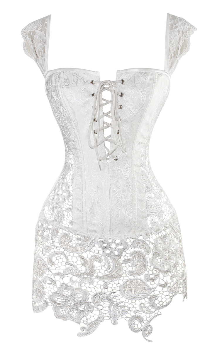 white corset skirt