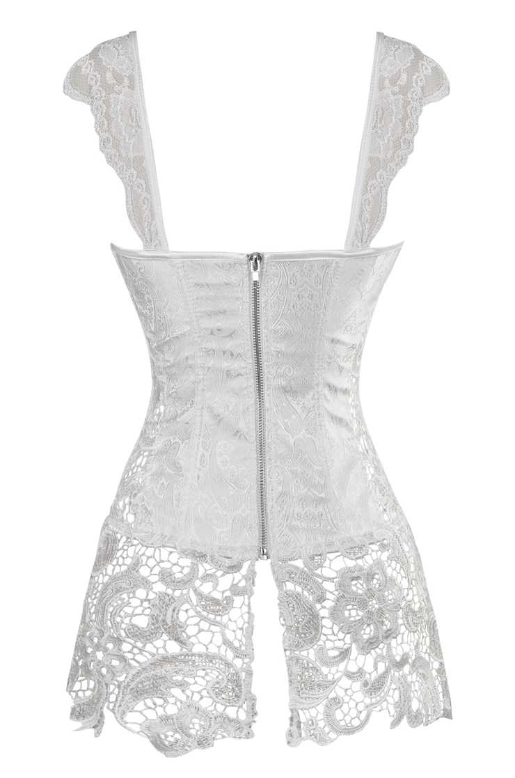 white corset skirt