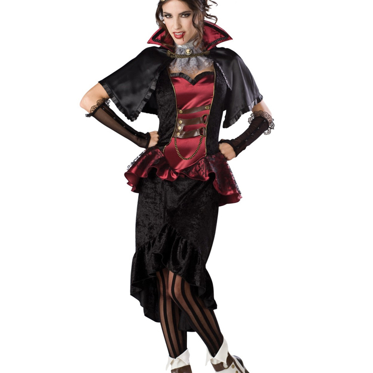 Elite Quality Steampunk Vampiress Costume N6722