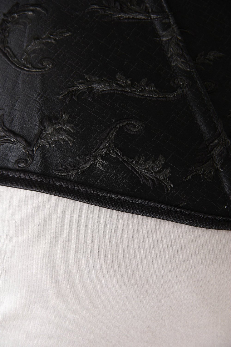 Steel Boning corset, ruffle tie straps corset, embroidered corset, #M4308