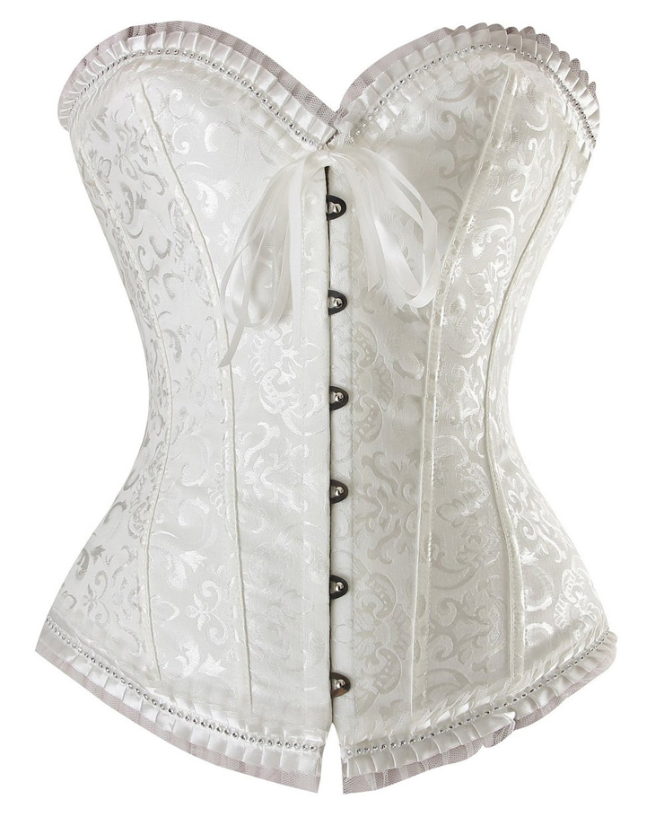 Strapless corset, Bridal Corset, Strapless Brocade Bridal Corset, #N2656