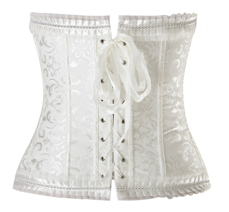 Strapless corset, Bridal Corset, Strapless Brocade Bridal Corset, #N2656