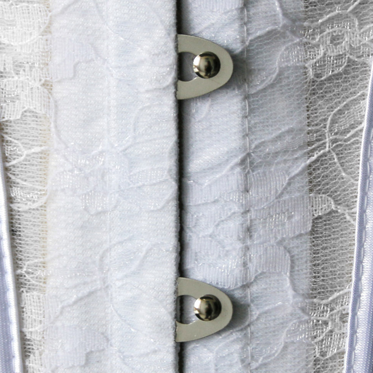 Strapless lace corset, lace corset, White Lace Corset, #N2300