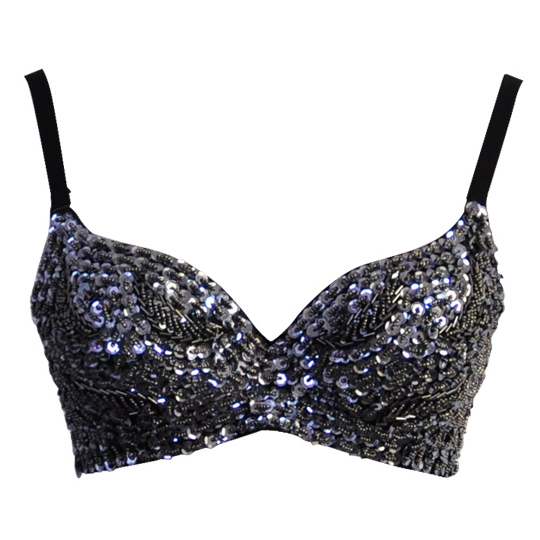 Studded Bead and Sequin Bra Top N6391