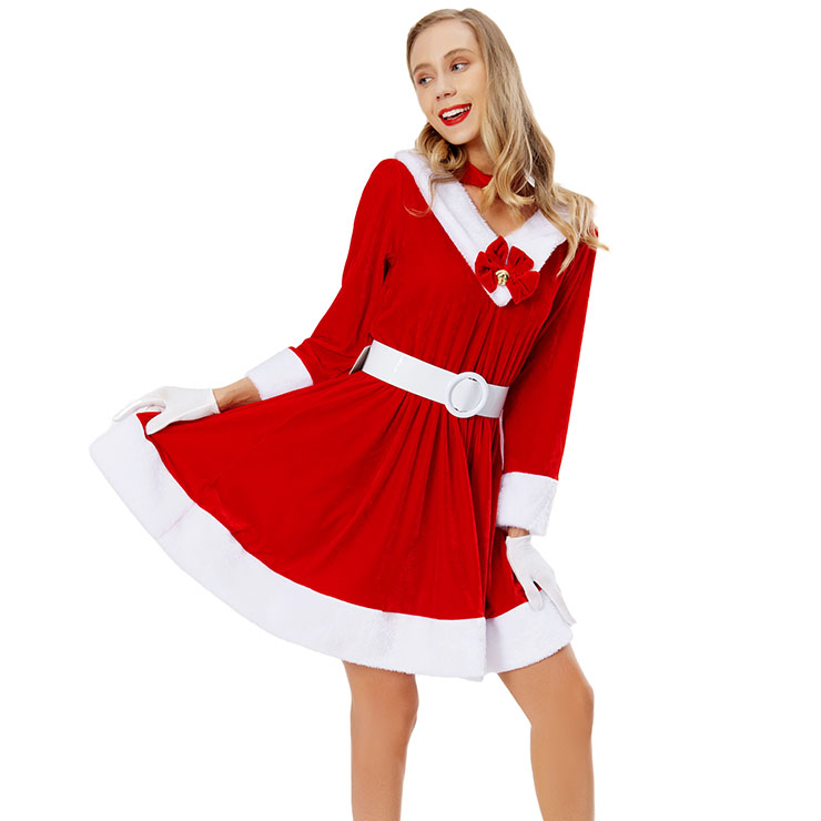 Xmas Costume, Sexy Red Christmas Costume, Women