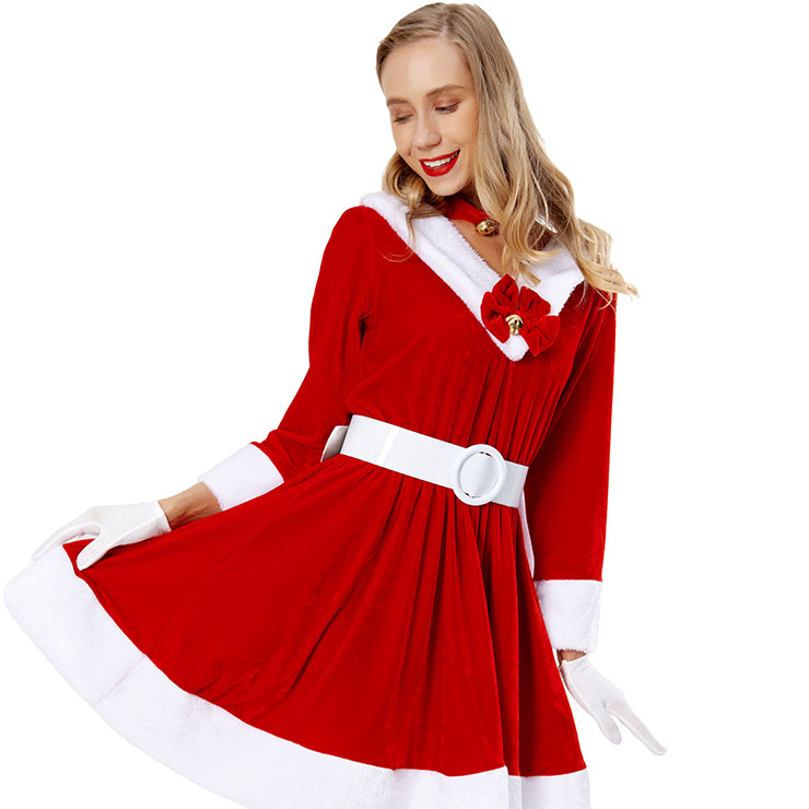 Xmas Costume, Sexy Red Christmas Costume, Women