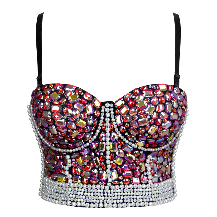 Sweets Fancy Studded Gem B Cup Bustier Bra Clubwear Crop Top N18676