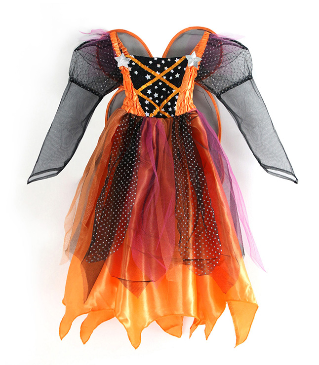 Girls Halloween Costumes, Toddler Pumpkin Witch Costume, Halloween Costumes for Kids, #N5923