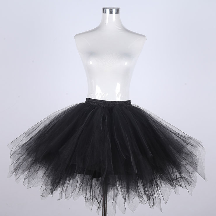 Mesh Skirt, Ballerina Style Skirt, Sexy Tulle Skirt, Tutu Tulle Mini Petticoat, Gothic Tulle Mesh Skirt, Elastic Tulle Skirt, Anime Cosplay Mesh Mini Skirt, #HG21914