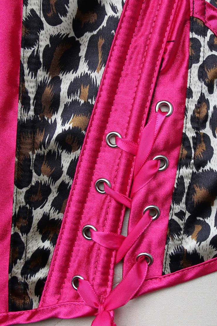 Fashion Overbust Corset, Unique Lady Rose Corset, Leopard Corset, Cheap Valentine
