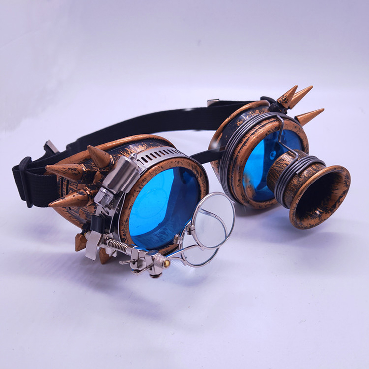 Steampunk Magnifier Rivet Glasses Halloween Masquerade Party Goggles ...