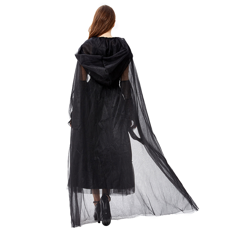 Black Ghost Bride Role Play Costume, Classical Adult Vampire Halloween Costume, Deluxe Ghost Bride Dress Costume, Vampire Bride Masquerade Costume, Ghost Bride Halloween Adult Cosplay Costume, #N18201