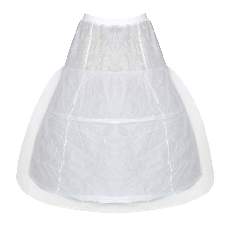 Victorian Style Puffy Multi-layered White Mesh Princess Circle Bridal Ankle-length Petticoat HG19375