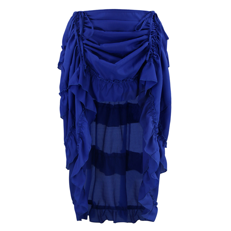 Victorian Steampunk Gothic Short Front Ruffle Skirt N15065