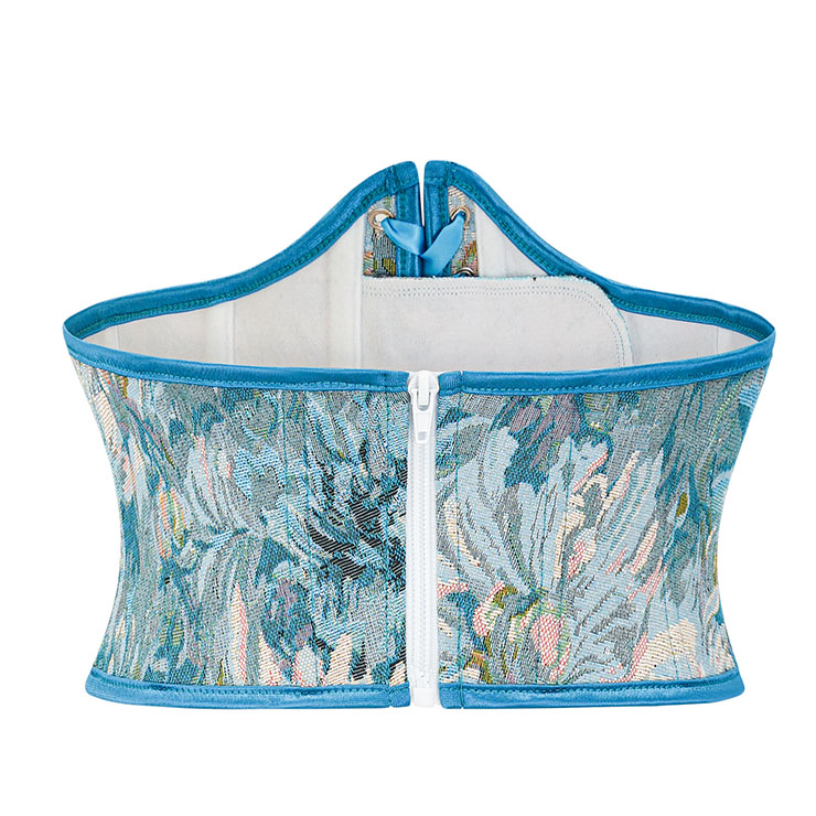 Plastic Boned Underbust Corsets, 12 Plastic Boned Underbust Corset, Blue Waist Training Underbust Corset, Plastic Boned Waist Trainer, Underbust Body Shaper, Zipper Closure Waist Cincher, #N23064