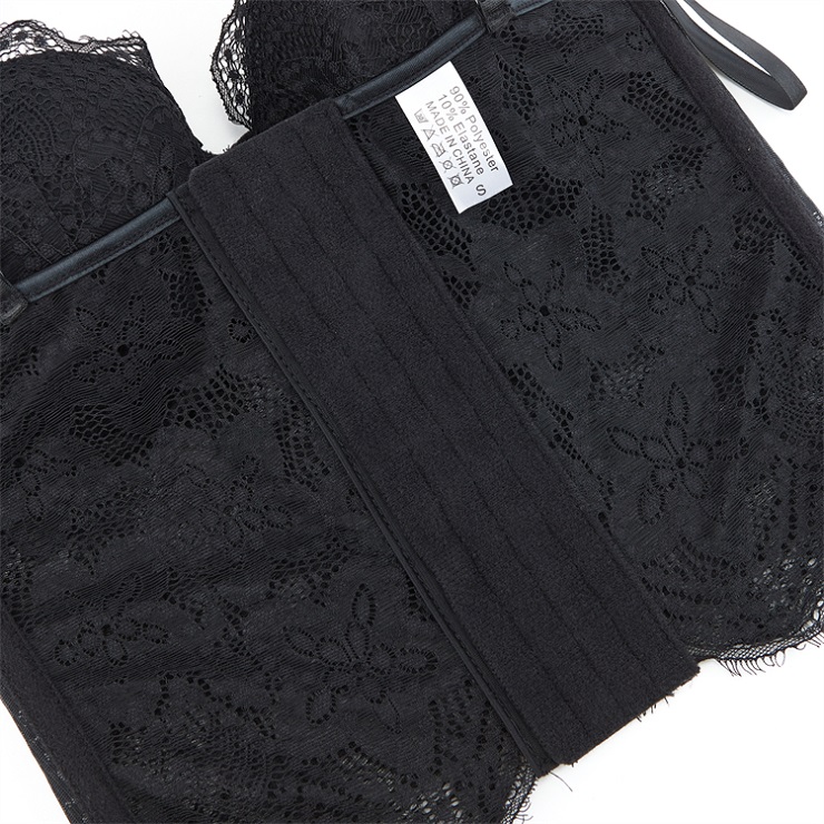 black corset top, sheer mesh corset, lace bustier, boned bodice, adjustable spaghetti straps, front clasp top, lingerie inspired top, women