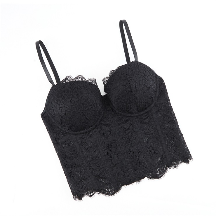 black corset top, sheer mesh corset, lace bustier, boned bodice, adjustable spaghetti straps, front clasp top, lingerie inspired top, women