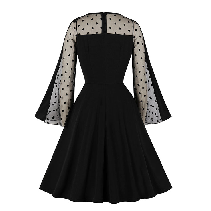 Sexy See-through Mesh Clubwear Dress, Fashion Casual Office Lady Dress, Sexy See-through Party Dress, Retro Party Dresses for Women 1960, Vintage Dresses 1950