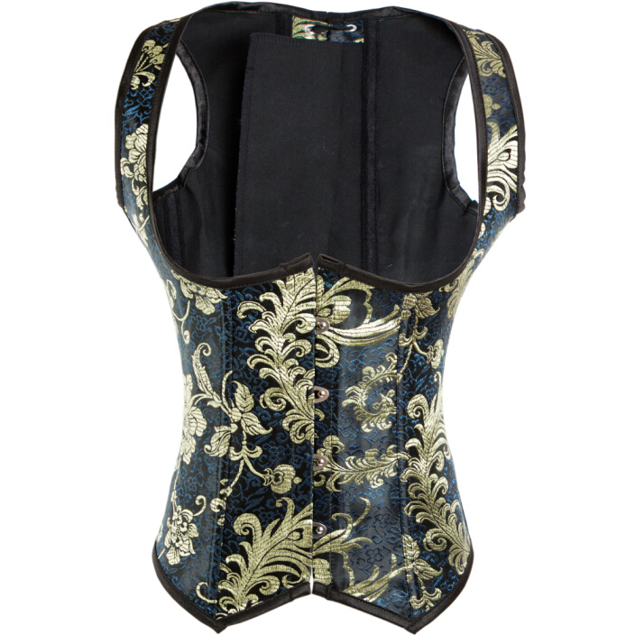 Brocade Underbust corset, Vintage Pattern Underbust Corset, Brocade Waistcoat Corset, #N8274