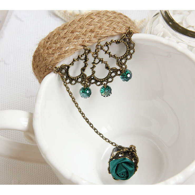 Vintage Bracelet, Gothic Bracelet, Vintage Braid Bracelet, Cheap Wristband, Victorian Bracelet, Retro Braid Wristband, Bracelet with Ring, #J17821