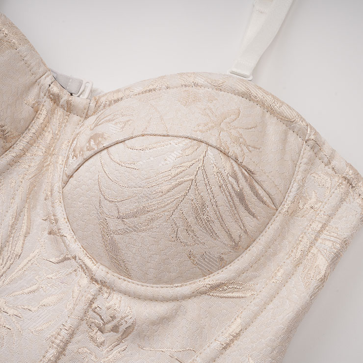 vintage corset, brocade bustier, satin corset top, Victorian waist cincher, floral jacquard corset, adjustable strap corset, front zipper corset, sweetheart neckline, waist training top, steampunk corset, lace up bustier, women
