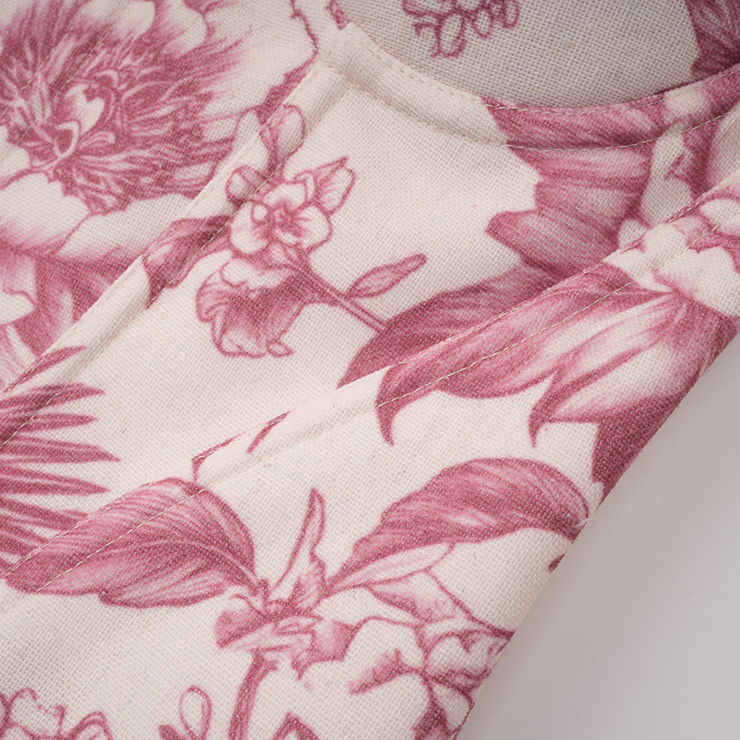 floral corset, vintage bustier, jacquard corset top, Victorian waist cincher, pink floral print, adjustable strap corset, front zipper corset, sweetheart neckline, botanical corset, romantic lingerie, steampunk top, elegant bodysuit, waist training corset, retro bustier, feminine lace up #N23910