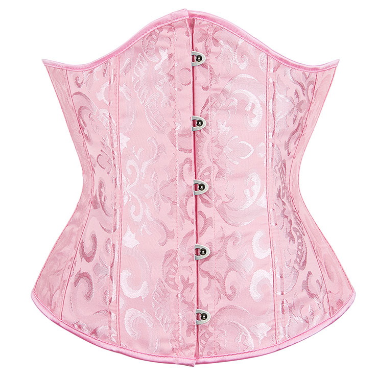 Victorian Gothic Brocade Boned Underwear Waist Cincher Body Shaper Underbust Corset N21649