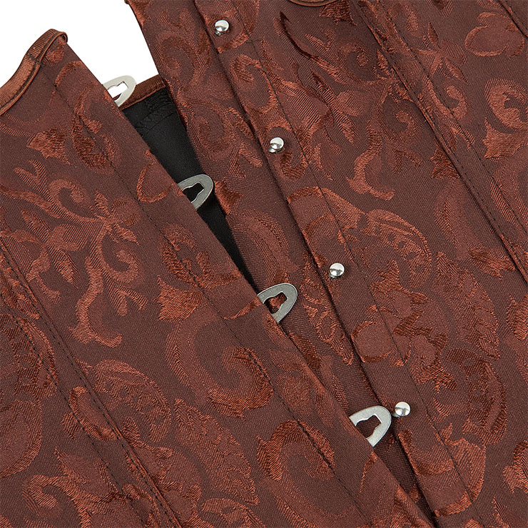 Vintage Gothic Jacquard Underbust Corset, Gothic Jacquard Bustier Corset, Sexy Gothic Brocade Boned Corset, Women