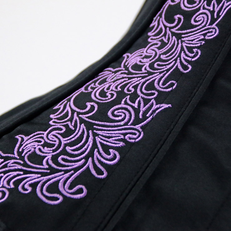 Brocade Embroidery Underbust Corset, Steel Bone Waist Training Corset, Steel Boned Brocade Corset, Steampunk Underbust Corset, #N14105