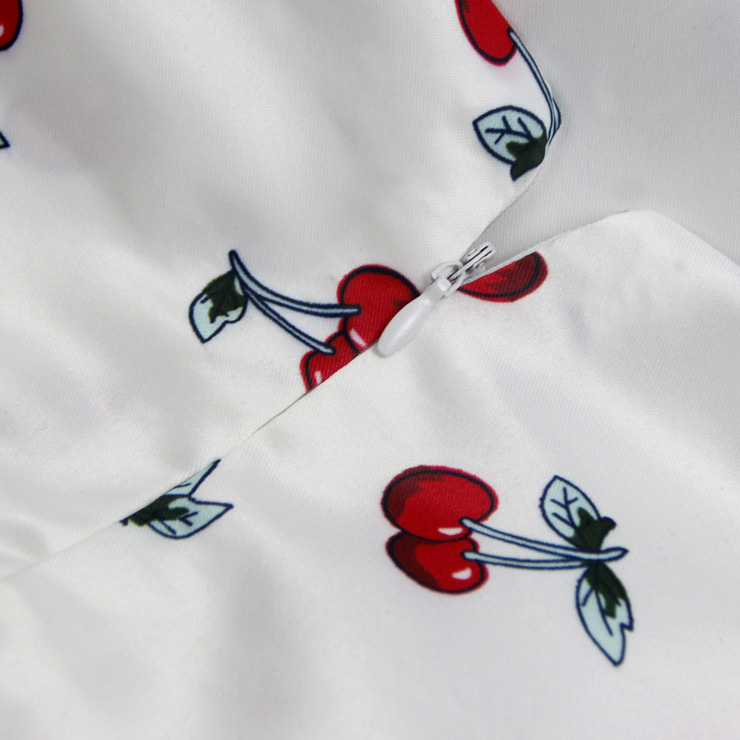 Vintage Dresses for Girls, Floral Print Dress, Sleeveless Dress, Round Collar Dress, Back Zipper Dress, Retro Dresses for Girls, Swing Dress, #N15481