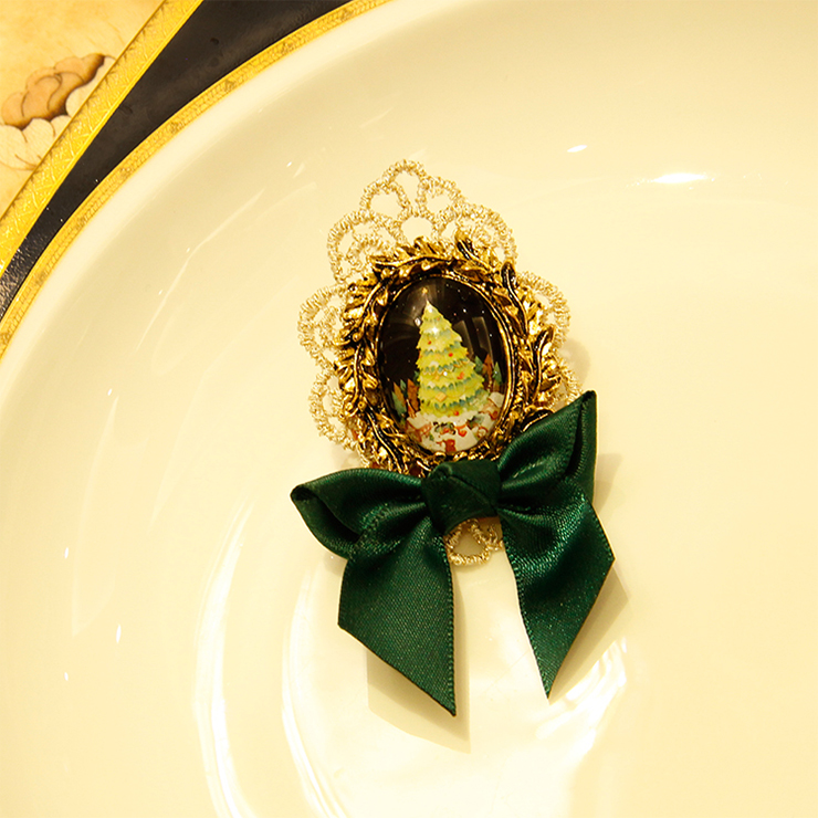 Fashion Christmas Brooch, Fashion Bowknot Brooch, Casual Brooch for Women, Girl