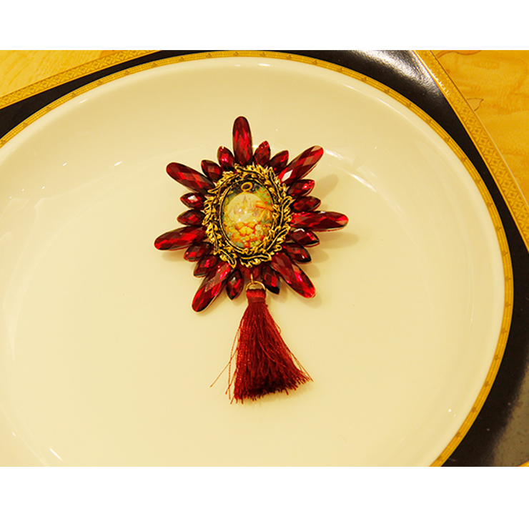 Fashion Christmas Brooch, Fashion Tassel Brooch, Casual Brooch for Women, Girl