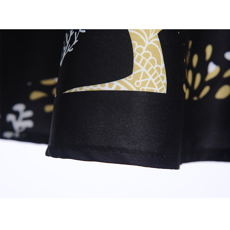 Vintage Dress for Women Black, Christmas Dresses for Women Cocktail Party, Casual Swing Dress, Sleeveless Swing Dress, Christmas Reindeer Print Dress, Christmas Party Dress, #N18276