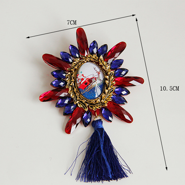 Fashion Christmas Brooch, Fashion Tassel Brooch, Casual Brooch for Women, Girl