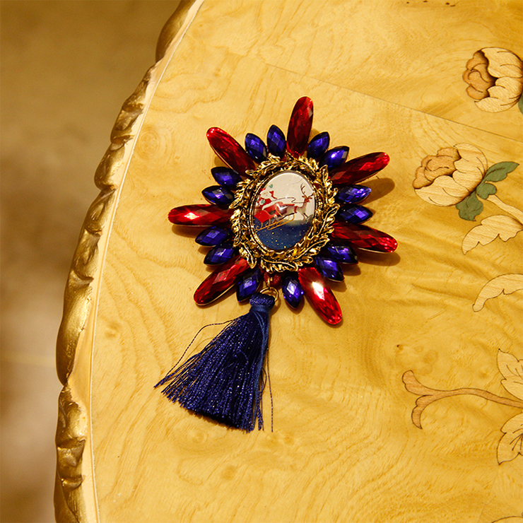 Fashion Christmas Brooch, Fashion Tassel Brooch, Casual Brooch for Women, Girl