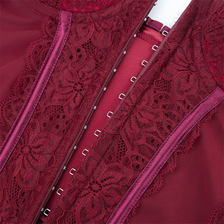 Lace corset, Adjustable bustier, Sheer mesh lingerie, Vintage corset top, Front zipper corset, Burlesque performance, Romantic intimate wear, Pin-up style, Gothic lingerie, Elegant shapewear #N23794