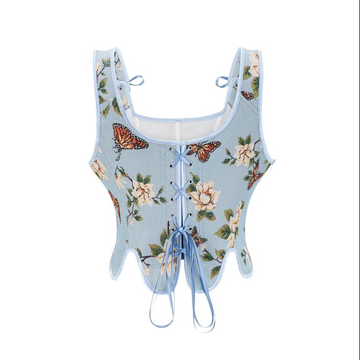 Fashion Plastic Boned Corset, Sexy Overbust Corset, High Quality Corset, Punk Outerwear Corset,Vintage Floral Renaissance Corset,Women