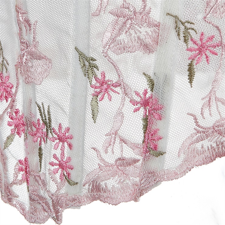 vintage corset top, floral embroidered top, mesh sheer top, lace bustier, back lace-up corset, romantic top, women