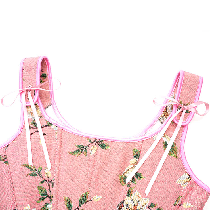 Fashion Plastic Boned Corset, Sexy Overbust Corset, High Quality Corset, Punk Outerwear Corset,Vintage Floral Renaissance Corset,Women