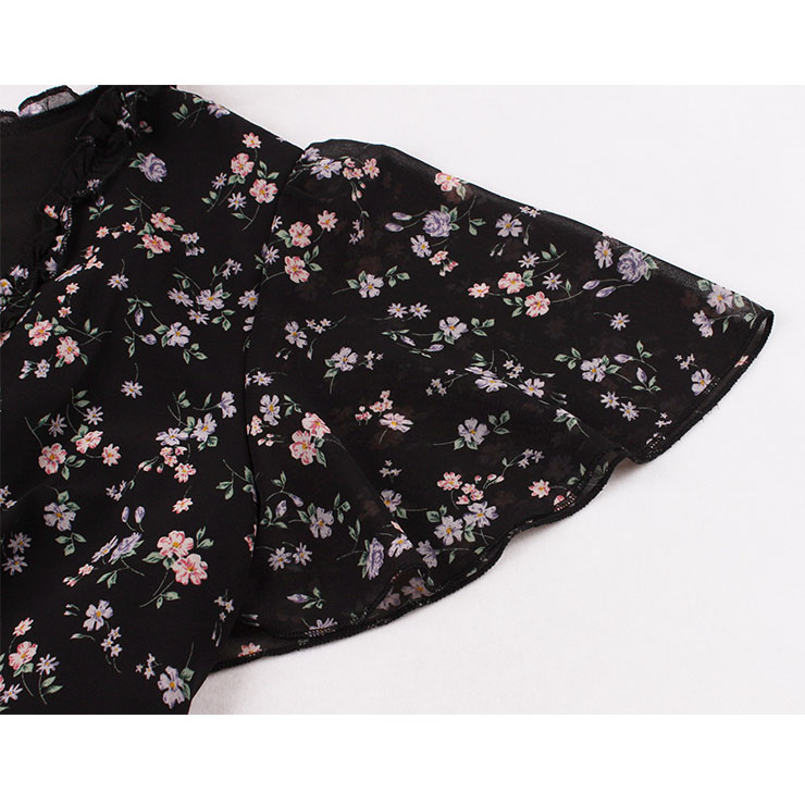 Retro Floral Print Dresses for Women 1960, Vintage 1950