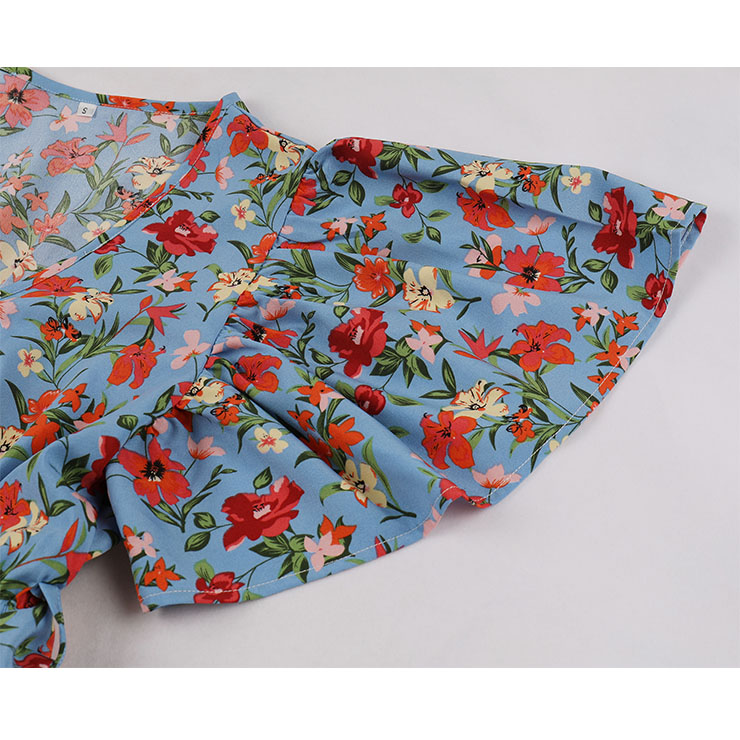 Retro Floral Print Dresses for Women 1960, Vintage 1950