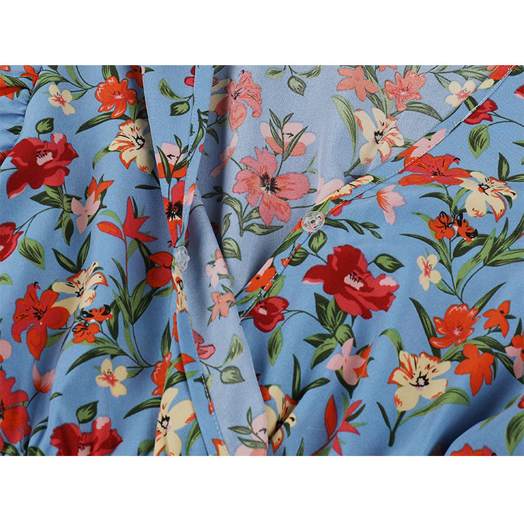 Retro Floral Print Dresses for Women 1960, Vintage 1950