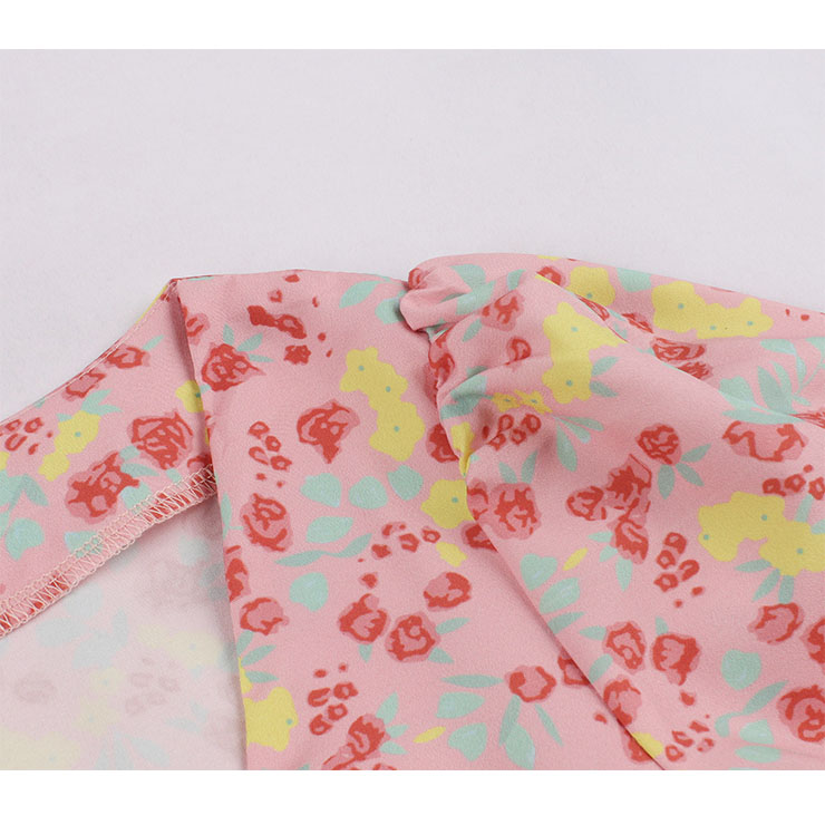 Retro Floral Print Dresses for Women 1960, Vintage 1950