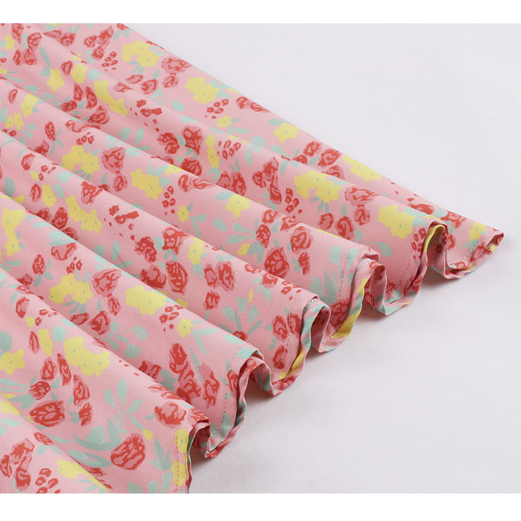 Retro Floral Print Dresses for Women 1960, Vintage 1950