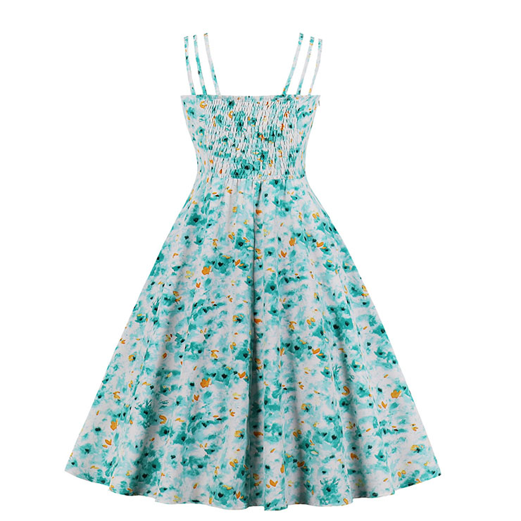 Sexy Floral Print Midi Dress, Vintage Floral Print Cocktail Party Dress, Fashion Casual Office Lady Dress, Sexy Tea Party Dress, Retro Party Dresses for Women 1960, Vintage Dresses 1950