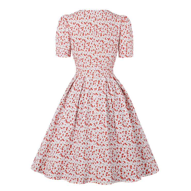 Cute Summer Swing Dress, Retro Dresses for Women 1960, Vintage Dresses 1950