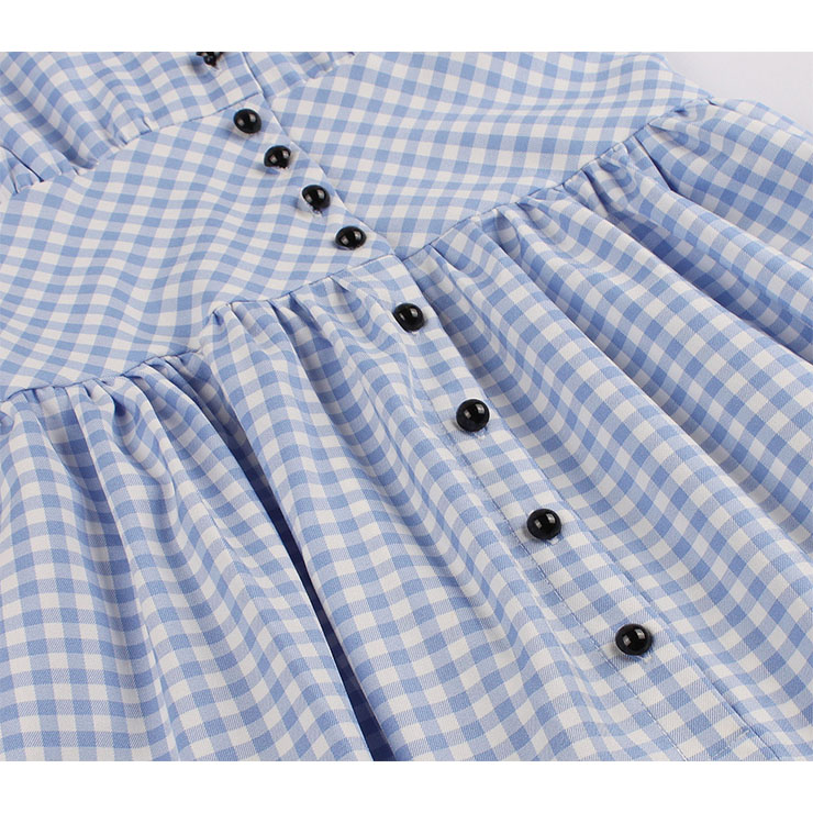 Cute Check Swing Dress, Retro Plaid Dresses for Women 1960, Vintage Dresses 1950
