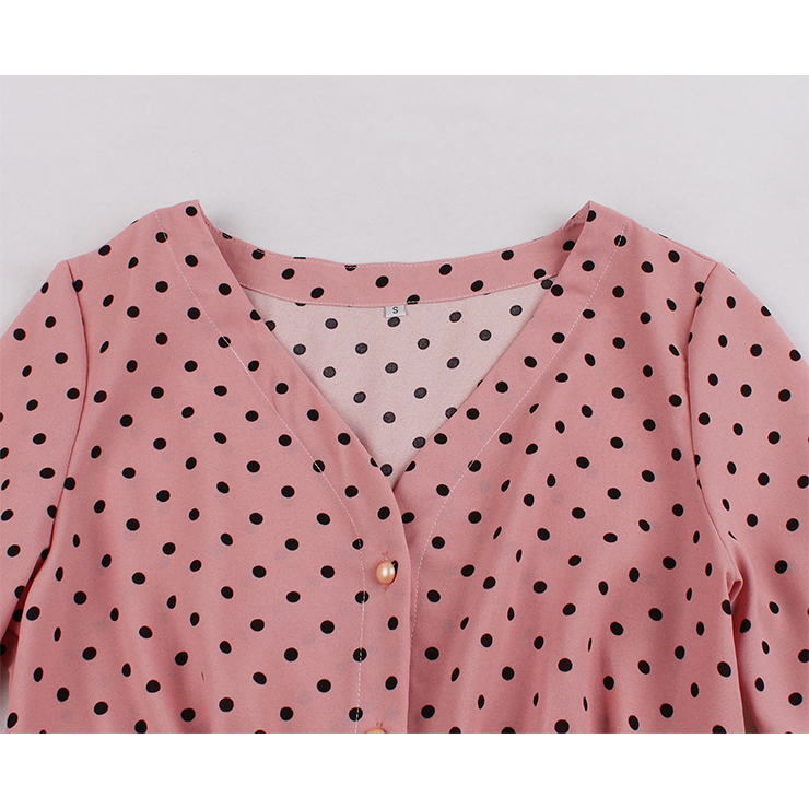 Cute Polka Dots Swing Dress, Retro Polka Dots Dresses for Women 1960, Vintage Dresses 1950