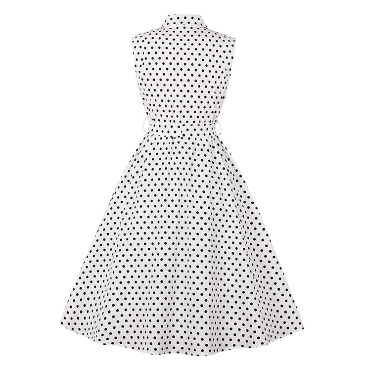 Cute Polka Dots Swing Dress, Retro Polka Dots Dresses for Women 1960, Vintage Dresses 1950